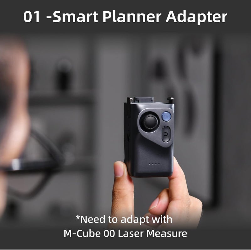 HOZO M-Cube Laser Measuring Tool Adaptor, 01 Smart Planner - Features 360° Joystick for Capturing Floorplans from Any Angle, One-Tap Button for Precise Edge and Corner Measurements - Image 5